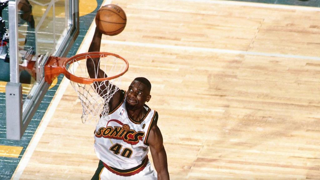 Shawn Kemp, con los Seattle Supersonics