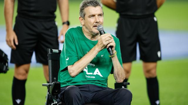 Juan Carlos Unzué durante un acto en el Camp Nou