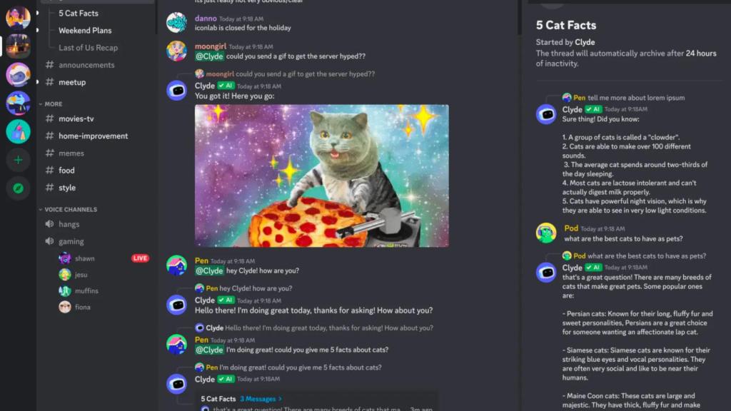 La IA de Discord aparecerá como un usuario más con el que podremos hablar