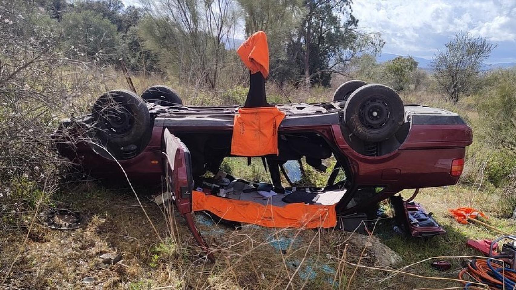 Accidente de tráfico en Toledo. Foto: Consorcio Provincial de Extinción de Incendios y Salvamentos de Toledo.