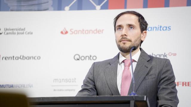 Víctor Ausín Rodríguez, director general de Análisis Macroeconómico del Ministerio de Asuntos Económicos y Transformación Digital, durante su intervención en la apertura de la tercera jornada del III Observatorio de las Finanzas.