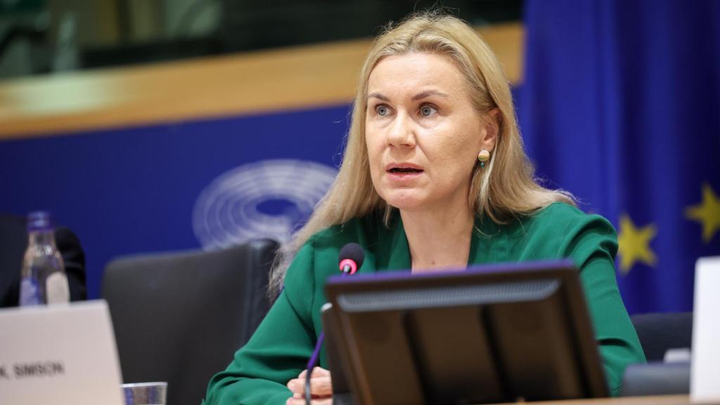La comisaria de Energía, Kadri Simson, durante una comparecencia en la Eurocámara.