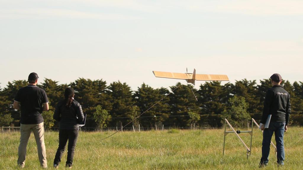 Lanzamiento de un dron Corvo PPDS