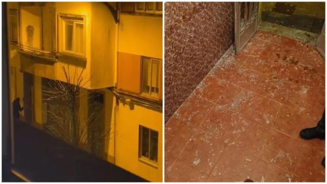 Imágenes del acto vandálico en una vivienda de Quiroga Palacios, en Santiago