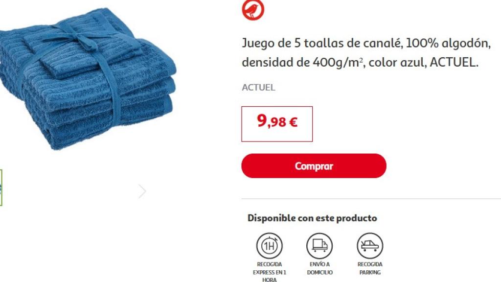 Juego de toallas.