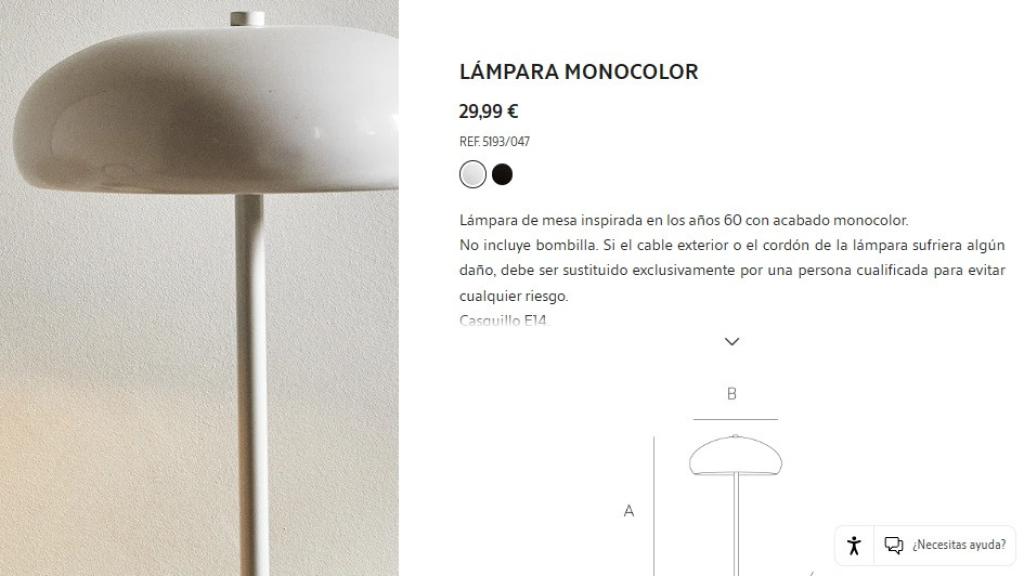Lámpara monocolor.