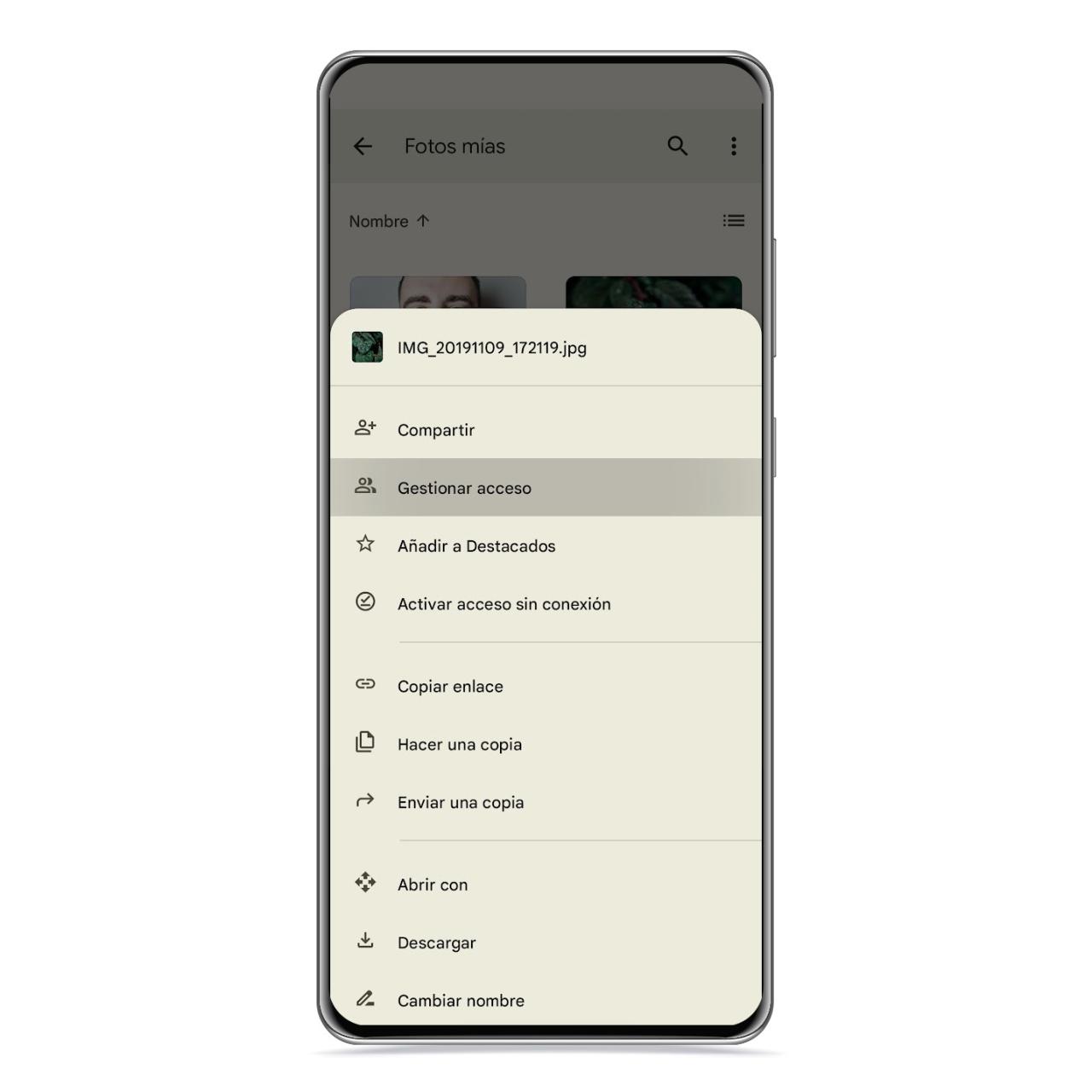 Gestionar acceso en Google Drive