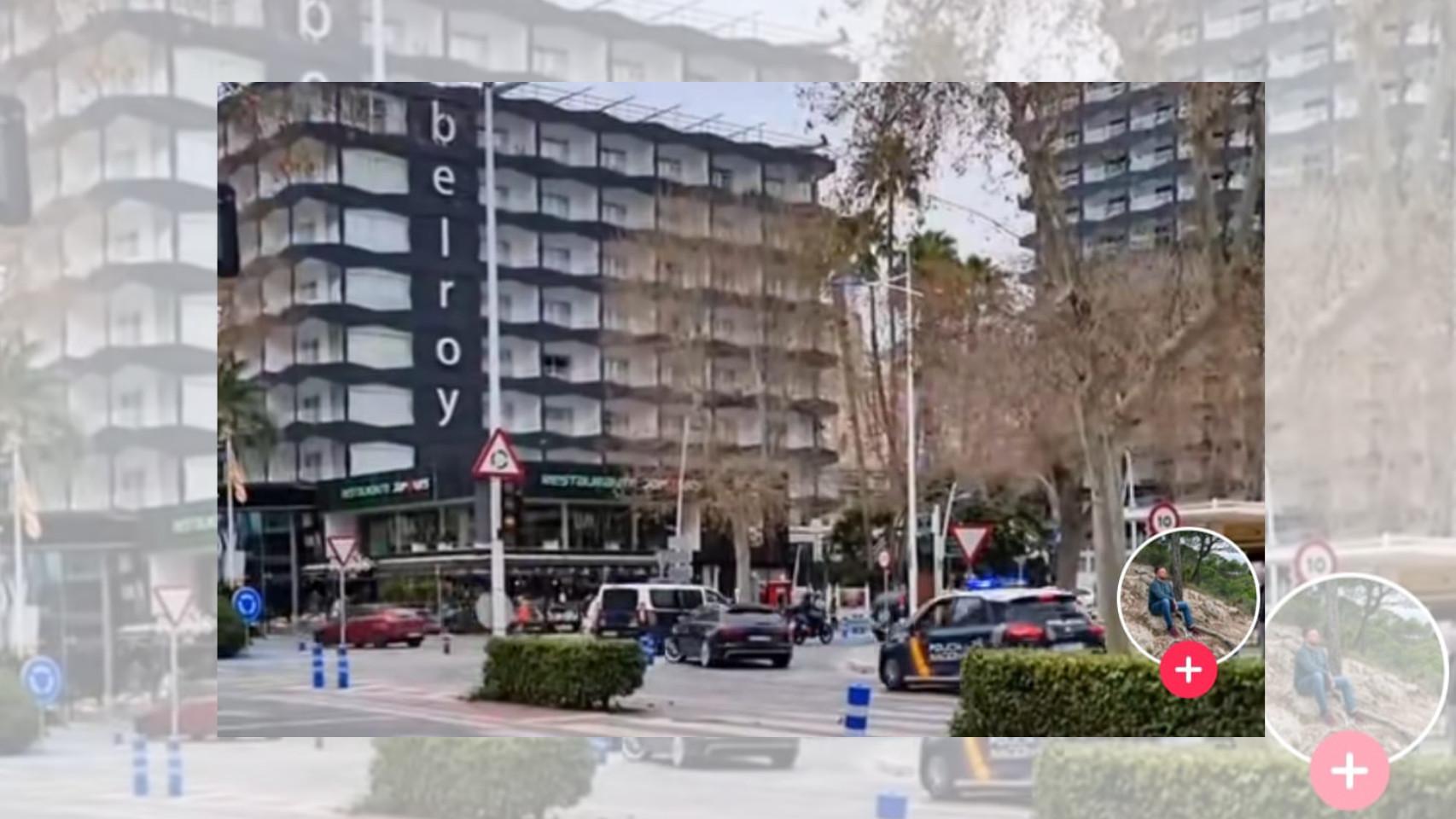 Captura de pantalla sacada del vídeo de la persecución en Benidorm.