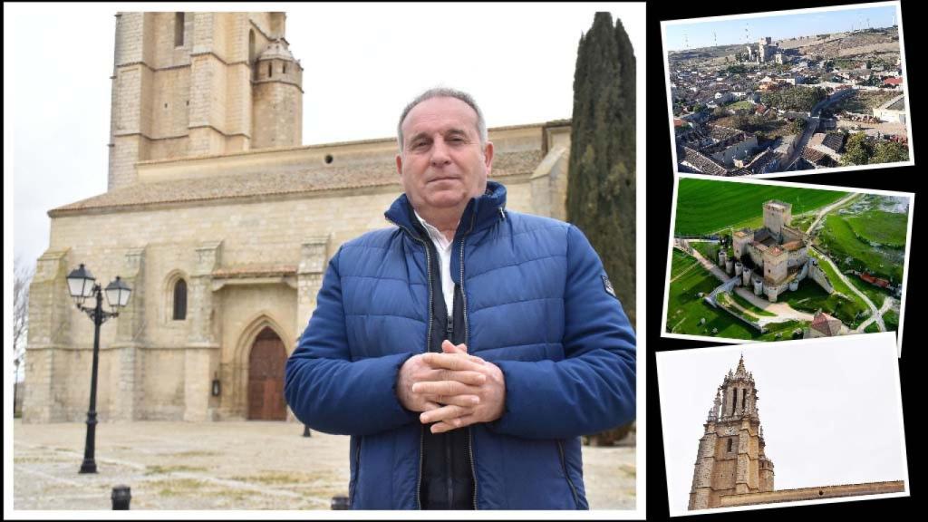 José Luis Gil, alcalde de Ampudia, y alguno de los encantos del pueblo