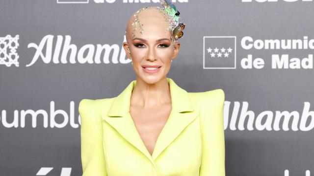 La 'influencer' Tamara Gorro posando en la alfombra roja de los Premios Ídolo, este jueves 9 de marzo de 2023.