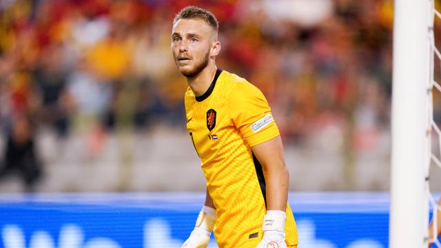 Cillessen, durante un partido con Bélgica.