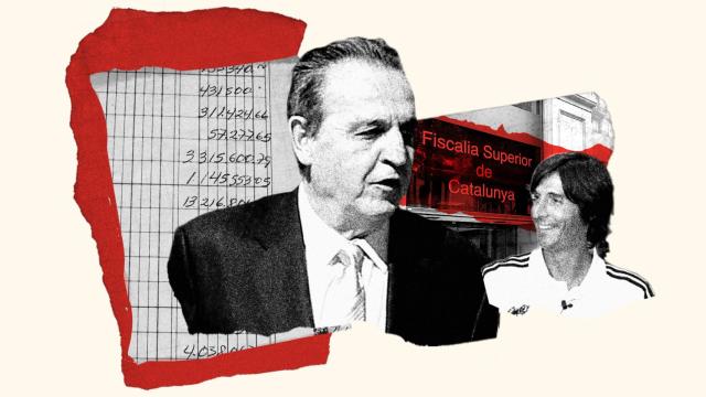 Un montaje con Enríquez Negreira y su hijo. Javier Enríquez.