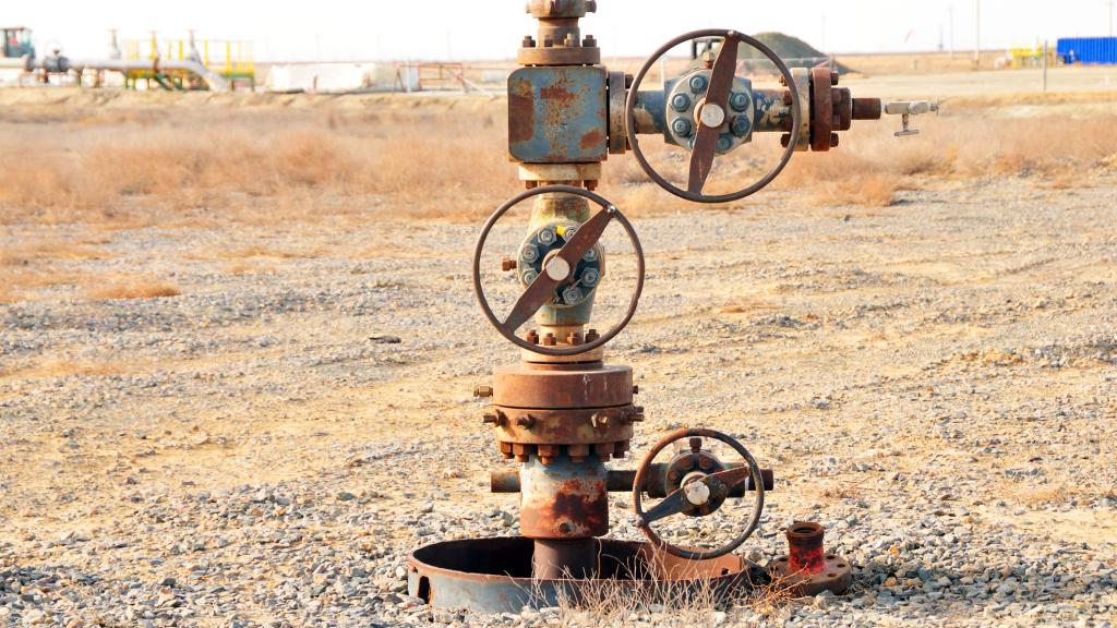 Imagen de un pozo de extracción de gas abandonado.