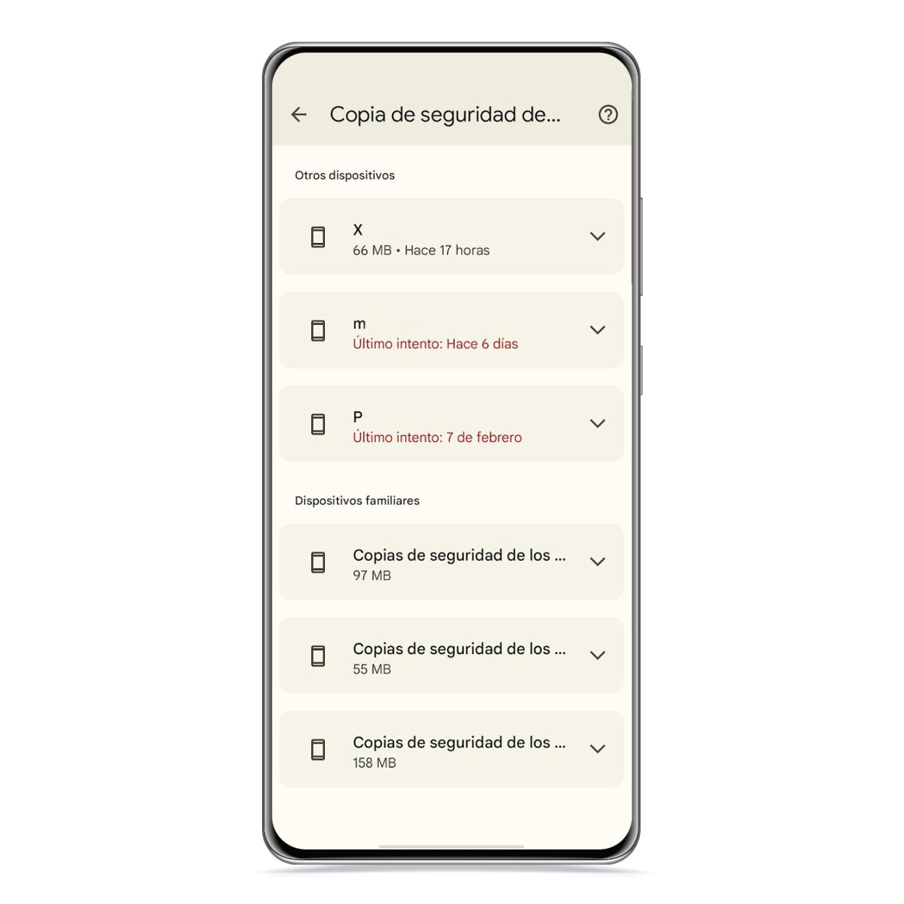 Copias de seguridad en Google One