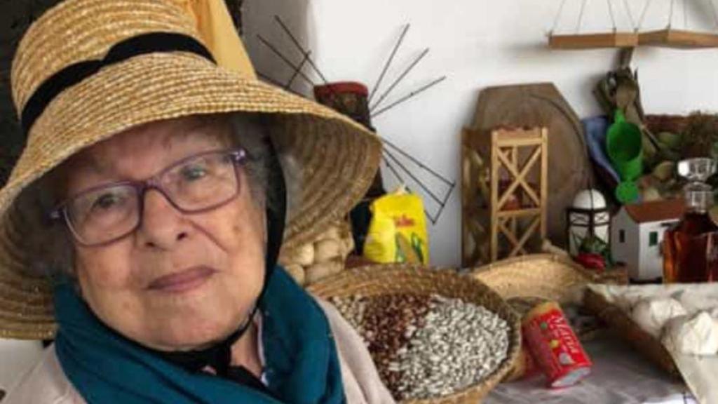 Leoncia en una foto enviada por su nieta.