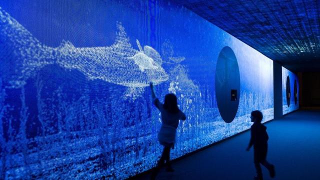 Vista de la exposición 'Somos agua', organizada por la Fundación Canal, que puede verse hasta junio en la Sala Castellana, 214