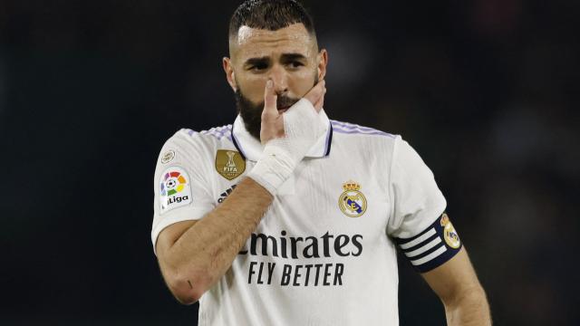 Karim Benzema, en un partido del Real Madrid de la temporada 2022/2023
