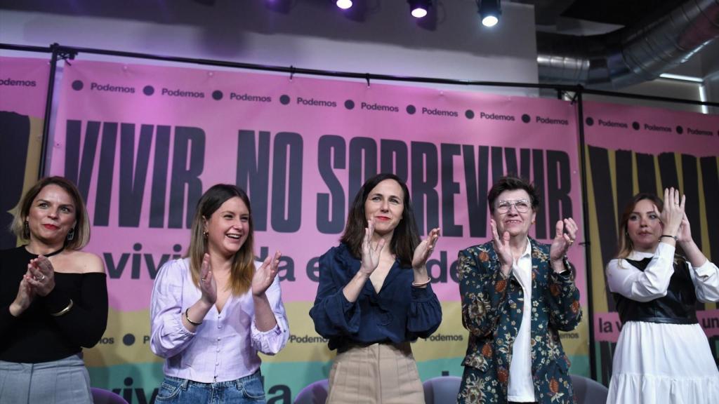Ione Belarra, durante el acto