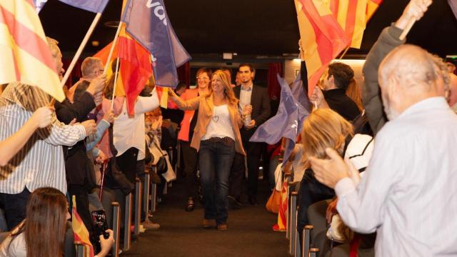 La presidenta de Valents, Eva Parera, en un acto del partido el pasado 9 de noviembre.