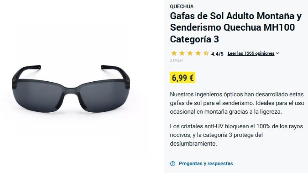 Gafas de sol.