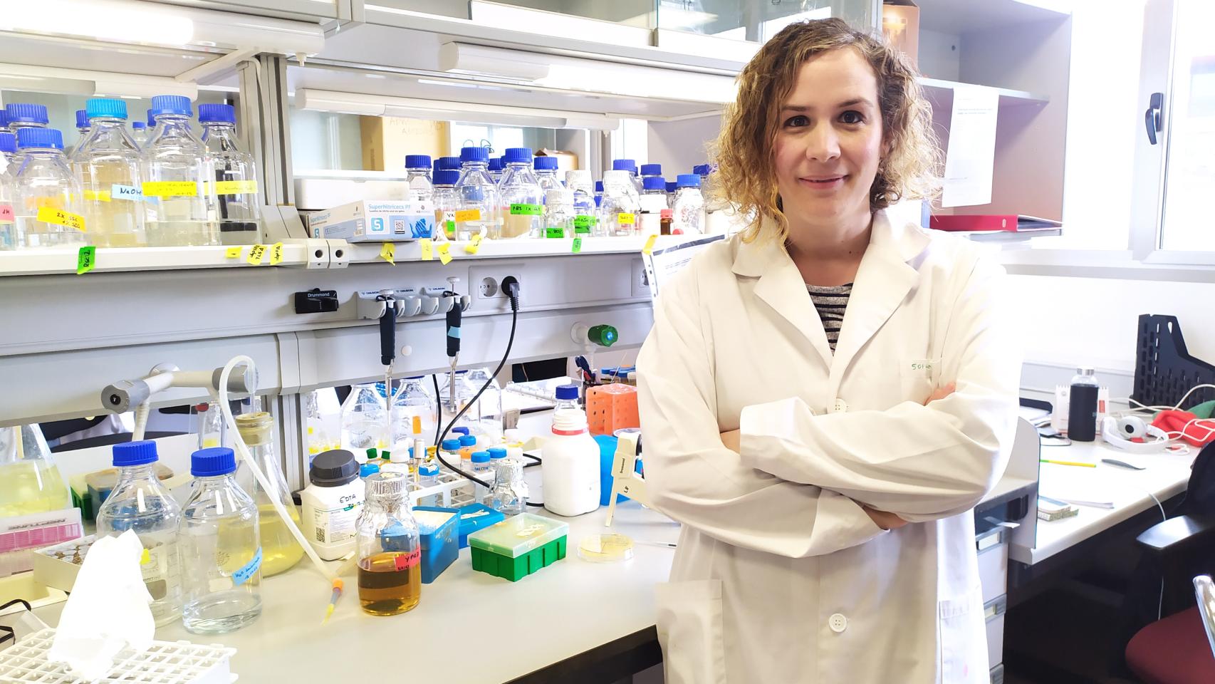 La investigadora salmantina Sofía Muñoz, en su laboratorio del CIC