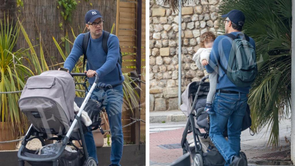Luis Rallo con su hija durante un paseo.