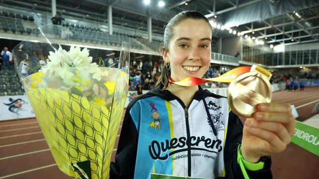Xela Martínez en el Campeonato sub-18