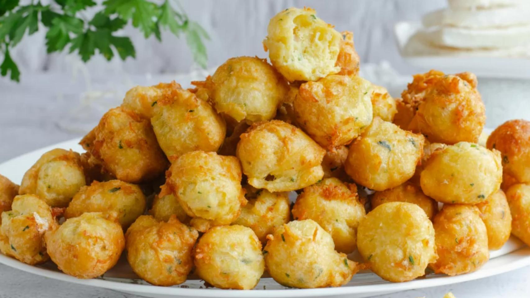 Buñuelos de bacalao.