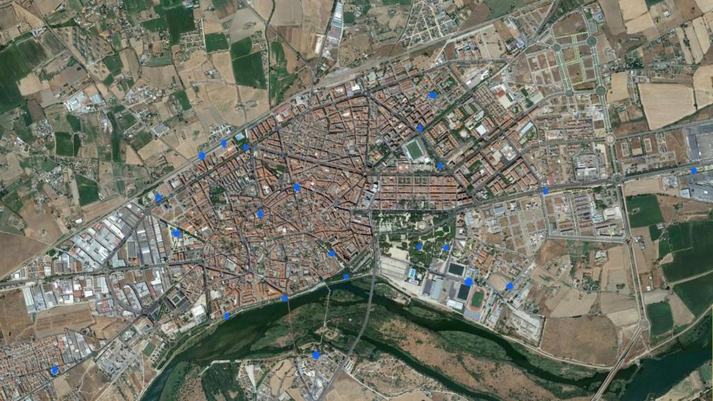Mapa con la ubicación de las nuevas fuentes
