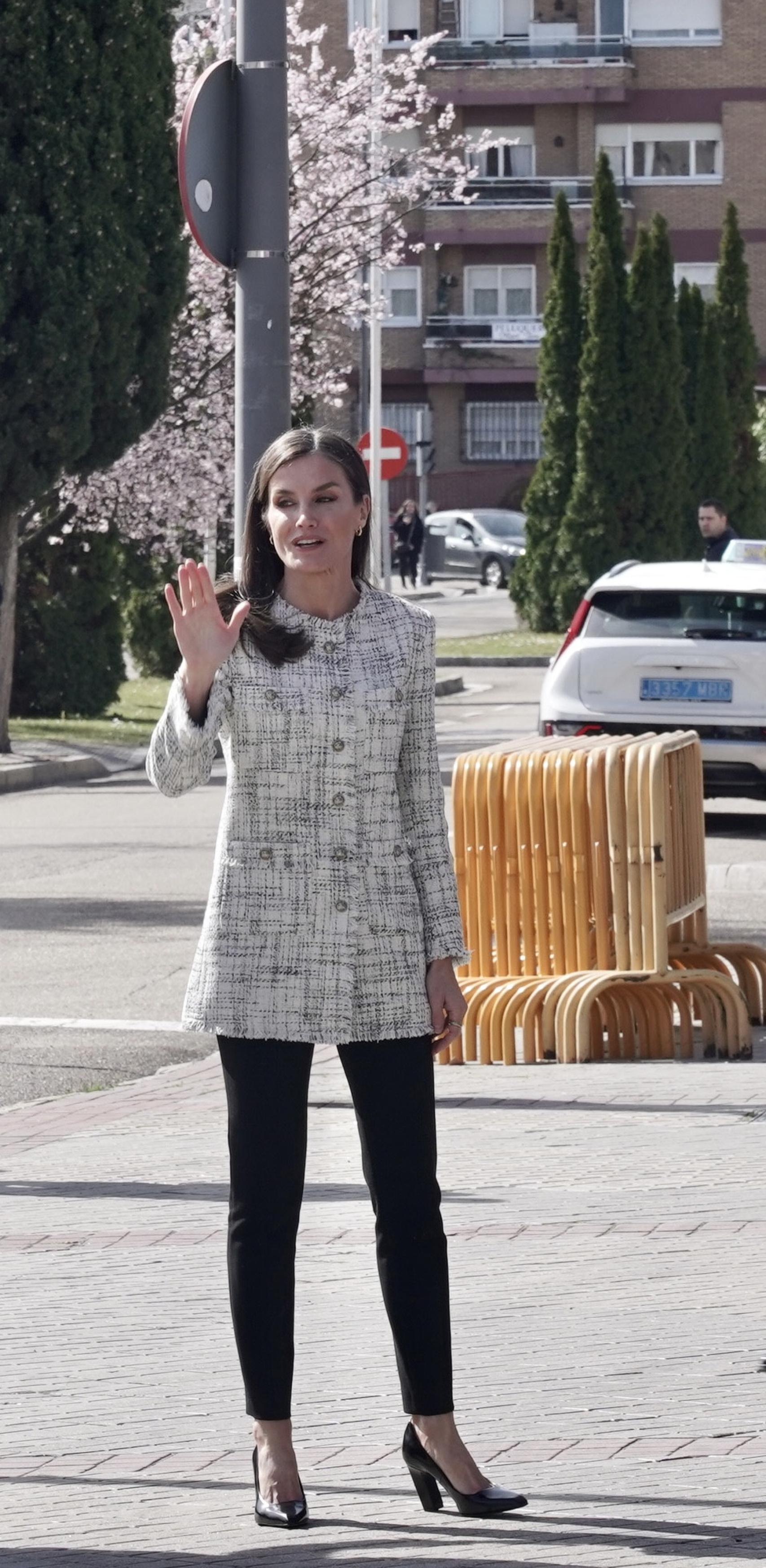 La reina Letizia a su llegada al Tour del Talento 2023