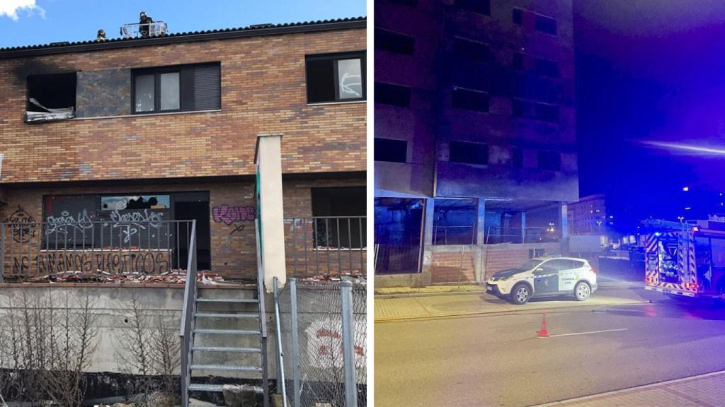 Imagenes de los dos incendios en Arroyo de la Encomienda
