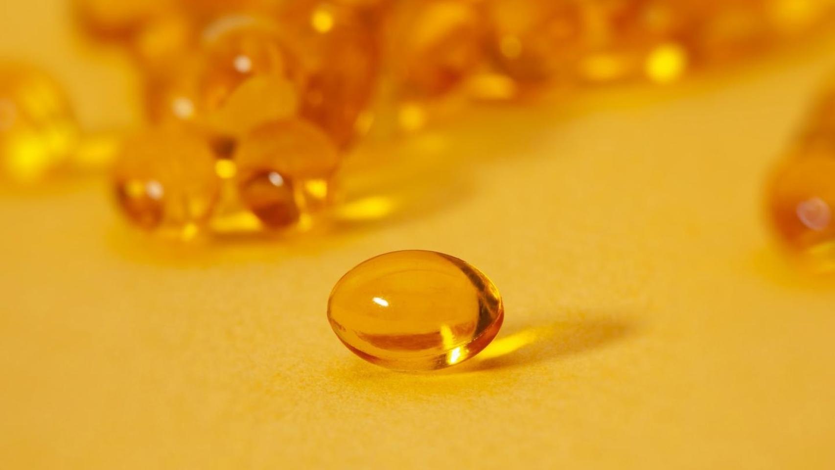 Cápsulas de gel de vitamina D.