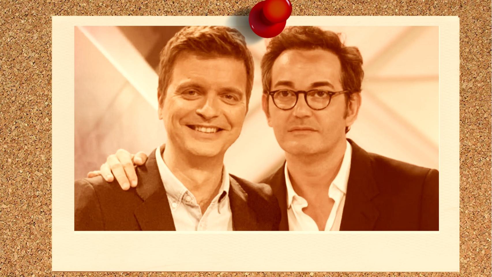 El presentador Marc Giró junto a su marido, Santi Villas, en un montaje de EL ESPAÑOL.
