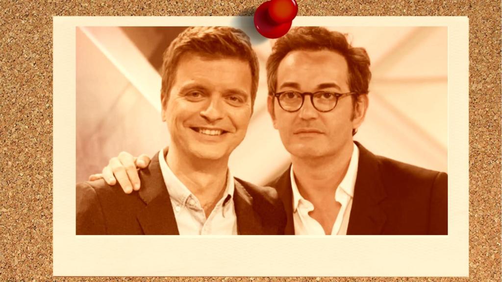 El presentador Marc Giró junto a su marido, Santi Villas, en un montaje de EL ESPAÑOL.