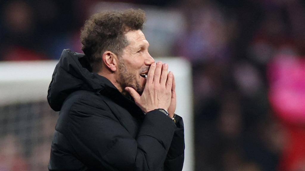 Diego Pablo Simeone, durante un partido del Atlético de Madrid