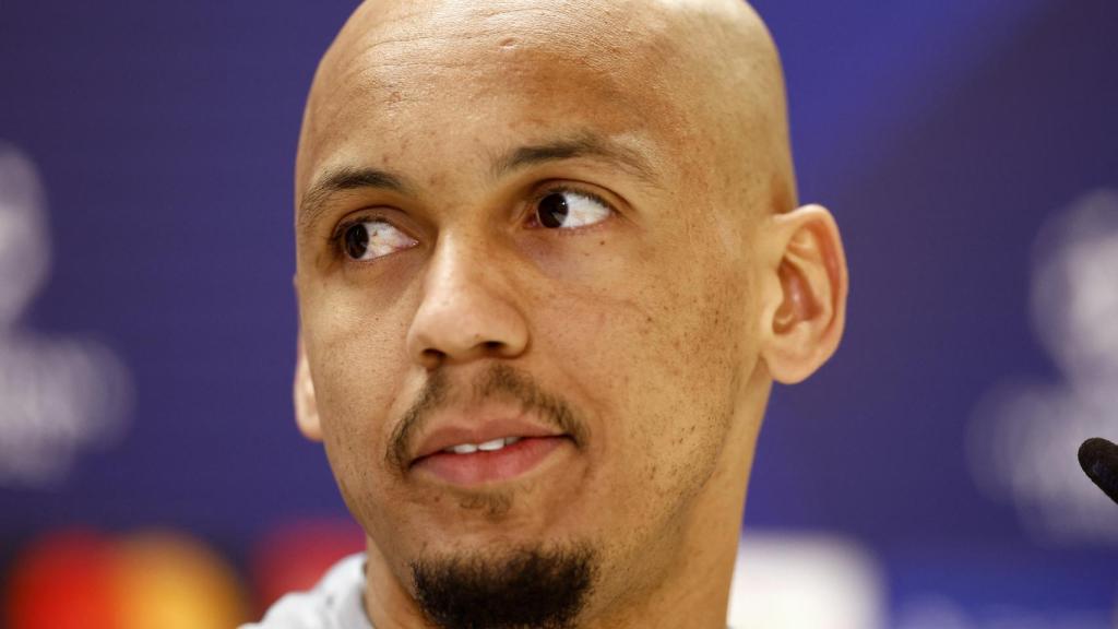 Fabinho, en rueda de prensa de la Champions League con el Liverpool