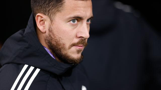 Eden Hazard, en el banquillo del Real Madrid