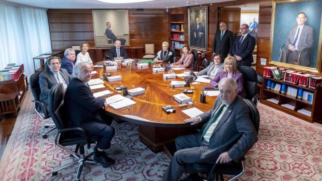 Primera reunión jurisdiccional del Tribunal Constitucional tras su última renovación, el pasado 24 de enero./