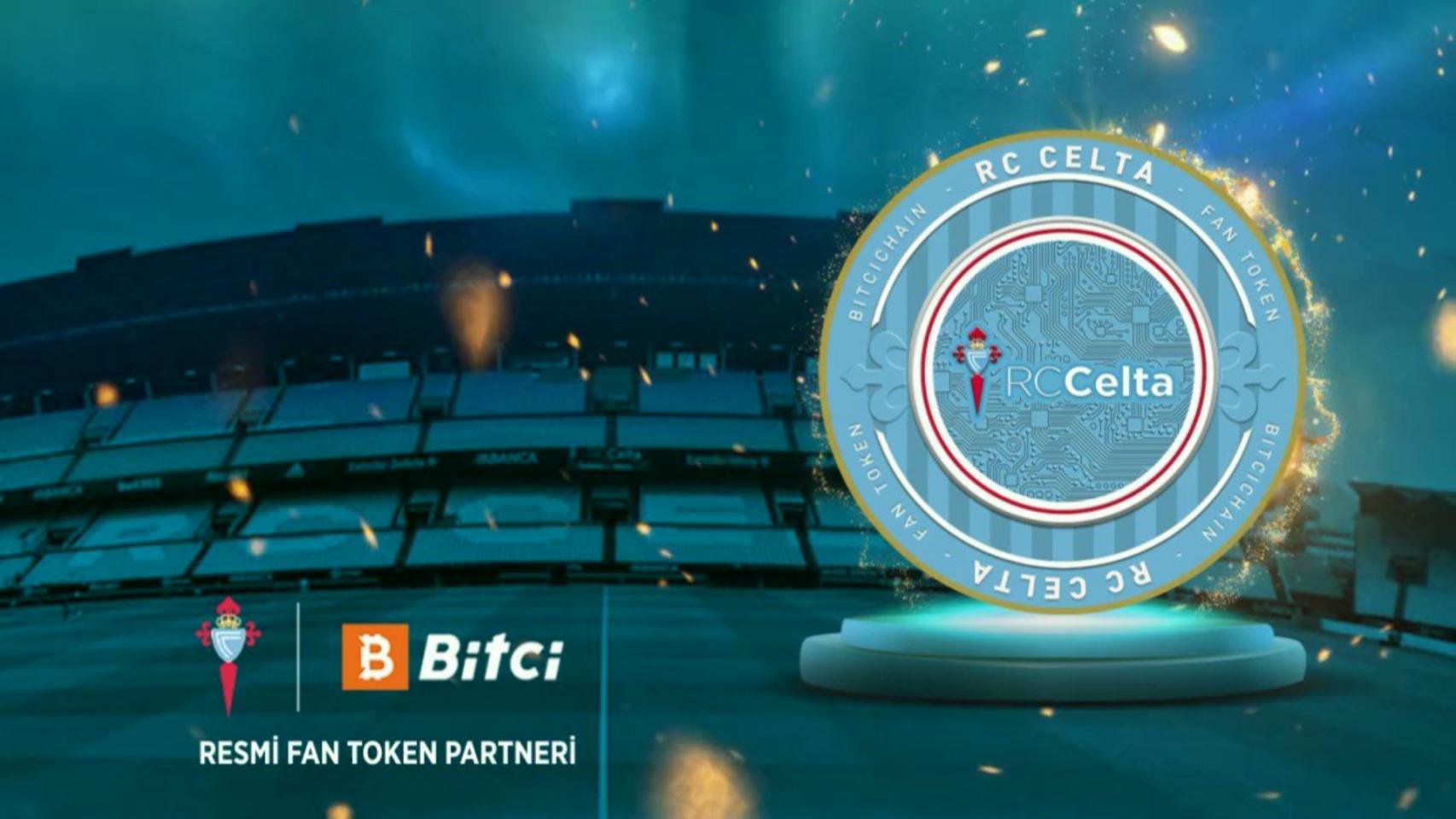 Publicidad de Bitci y el Celta.