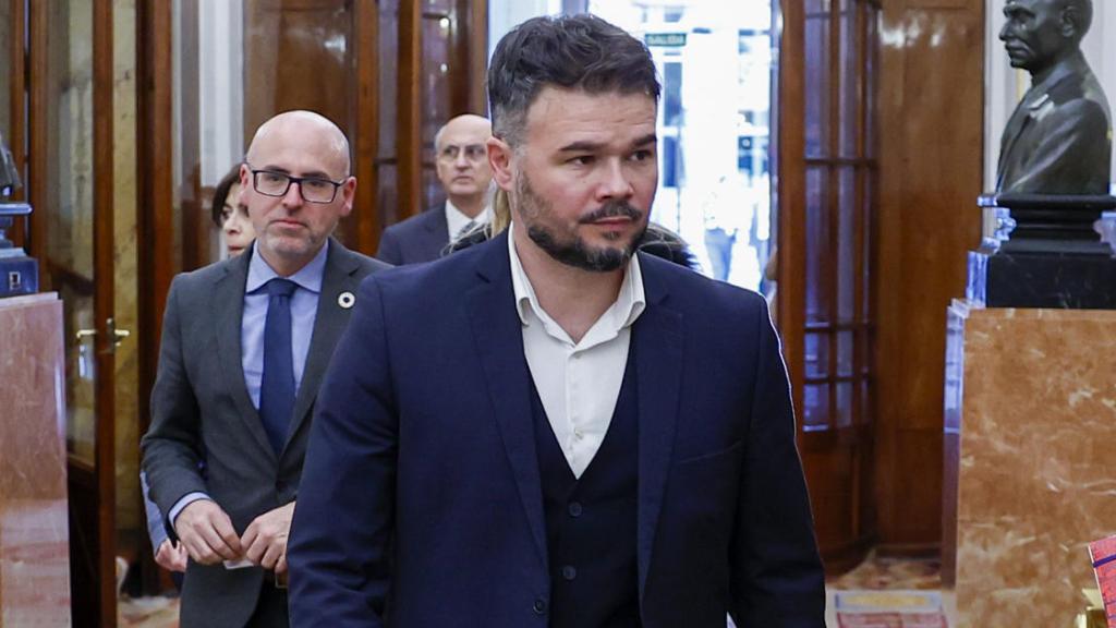 El portavoz de ERC, Gabriel Rufián, en el Congreso de los Diputados.