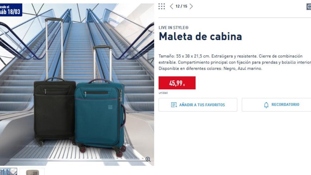 Maleta de cabina.