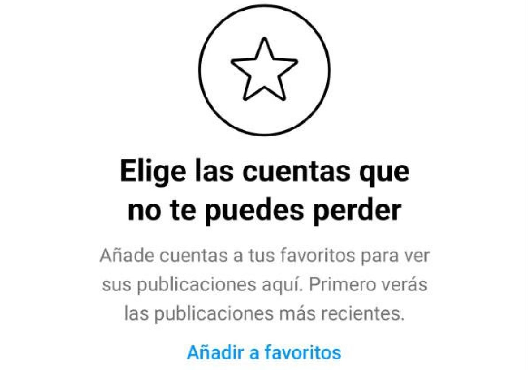 Favoritos en Instagram
