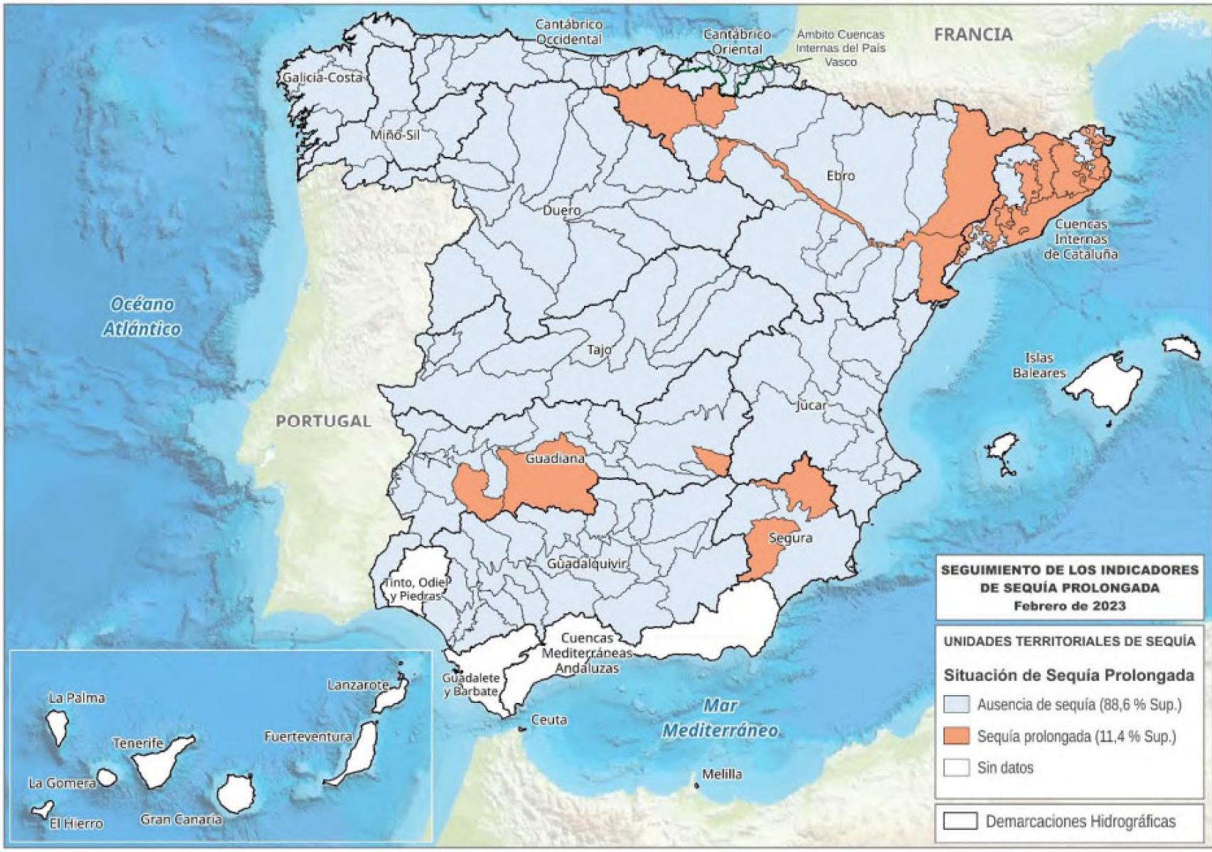Situación respecto de la Sequía Prolongada. Febrero 2023.