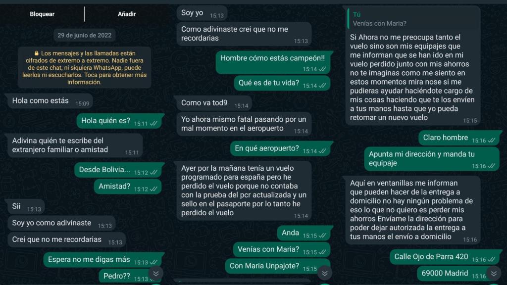 La absurda conversación que mantuvo este reportero con un estafador de la maleta boliviana.