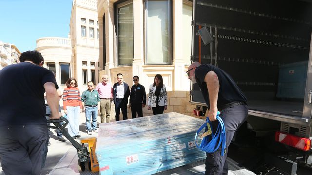 Llegada de los Guerreros de Xi'an al Museo Arqueológico de Alicante.
