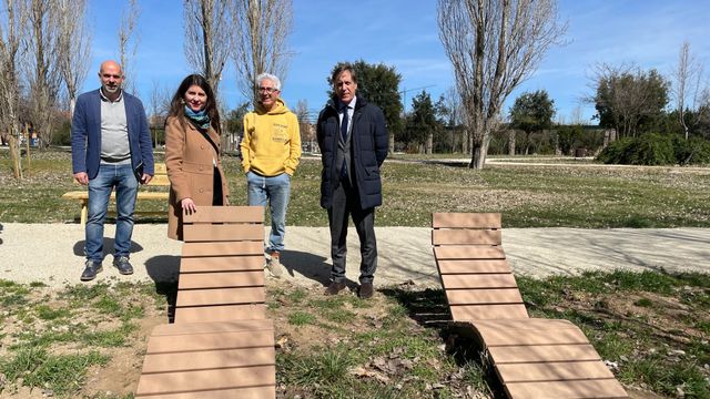 Visita a los trabajos de reforma de Huerta Otea a las orillas del Tormes
