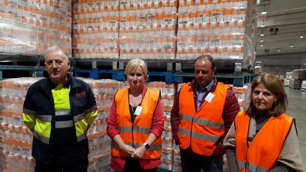 Visita de Leticia García al centro logístico y de envasado de Azucarera