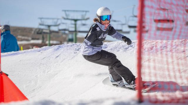 Irati Idiakez durante una prueba de los Mundiales de Para Snow 2023 de La Molina