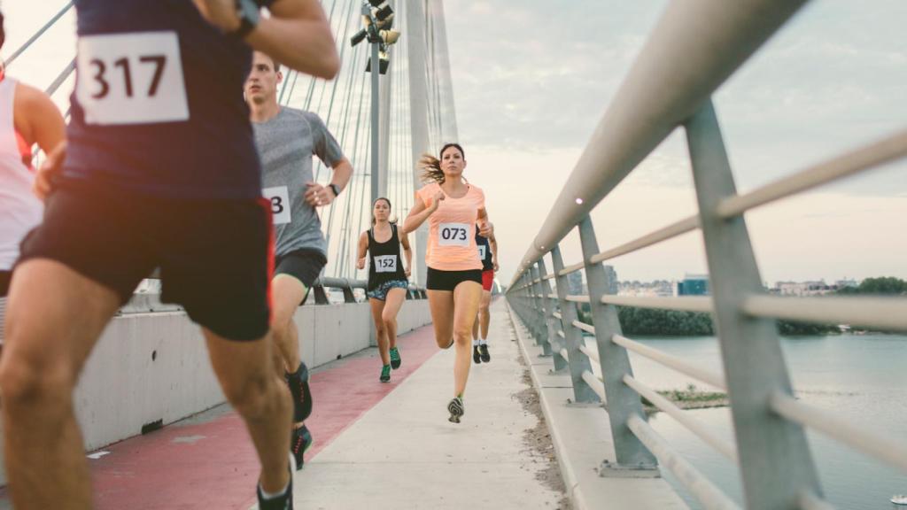 Corredores en una maratón.