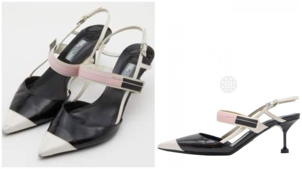 Sandalias de tacón de Prada.